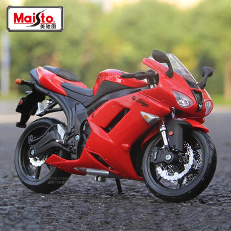 Maisto 1:12 Kawasaki Ninja ZX6R Alloy Sports Motorcycle Model Diecasts Metal Toy Street Racing Motorcycle Model Red - IHavePaws