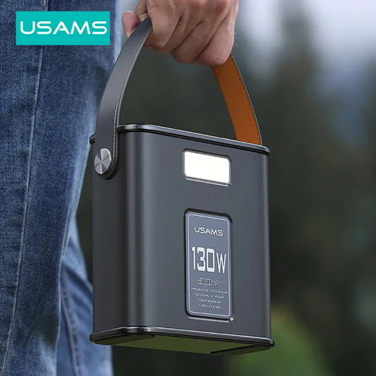 USAMS 130W Power Station 80000mAh Emergency Power Supply Poratble Fast Charger for Outdoor Camping Home Energy Power Storage - IHavePaws