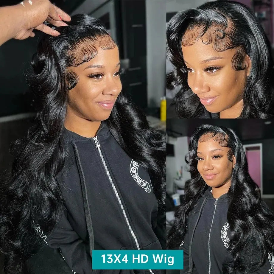 Body Wave Human Hair Lace Frontal Wig 13x4 13x6 Transparent Glueless Lace Front Wigs 6X4 Glueless Wig Ready To Wear Pre Cut Wigs