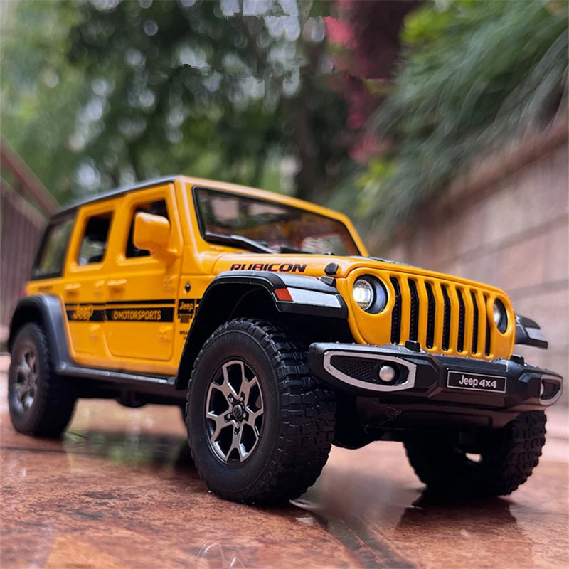 1:22 Jeep Wrangler Rubicon Alloy Car Model Diecasts Metal Off-road Vehicles Car Model Simulation Collection Childrens Toys Gift - IHavePaws