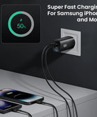 65W GaN USB Type C Charger Quick Charge QC3.0 PD3.0 for IPhone 14 13 Pro Xiaomi Laptop PPS 45W Portable Fast Charger for Samsung