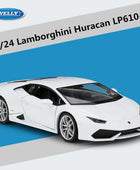 WELLY 1:24 Lamborghini Huracan LP610-4 Alloy Sports Car Model Diecasts Metal Toy Race Car Model Simulation Collection Kids Gifts - IHavePaws