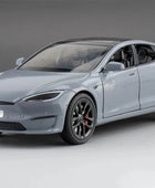 1:24 Tesla Model Y Model 3 Tesla Model S Alloy Die Cast Toy Car Model Sound and Light Model S Silver - IHavePaws