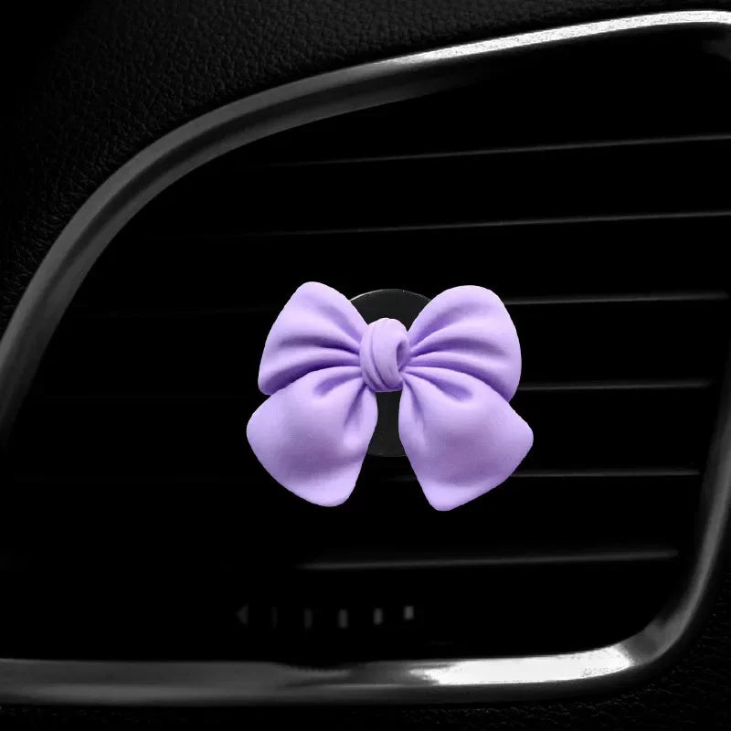 1pc Bow-knot Car Air Vent Freshener Perfume Clip Woman Car Art Air Conditioning Clip Car Interior Decoration Accessories Purple - IHavePaws