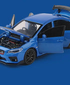 1/32 Subaru WRX STI Alloy Sports Car Model Diecast Simulation Metal Toy Car Model Sound and Light Collection Childrens Toy Gift Blue - IHavePaws