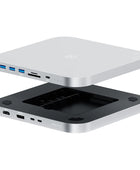 Hagibis USB C Hub with Hard Drive Enclosure Type-C Docking Station for Mac mini with 2.5 SATA NVME M.2 SSD Case DP USB3.0 M1/M2 - IHavePaws