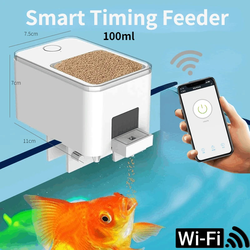 Automatic Aquarium Fish Tank Feeder – Your Smart Solution for Hassle-Free Fish Feeding Small 80ml - IHavePaws