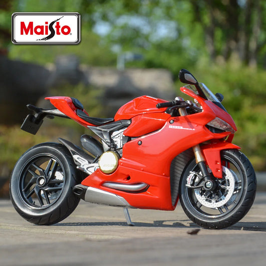 Maisto 1:12 DUCATI 1199 Panigale Alloy Racing Motorcycle Model Diecasts Metal Street Sports Motorcycle Model Red - IHavePaws