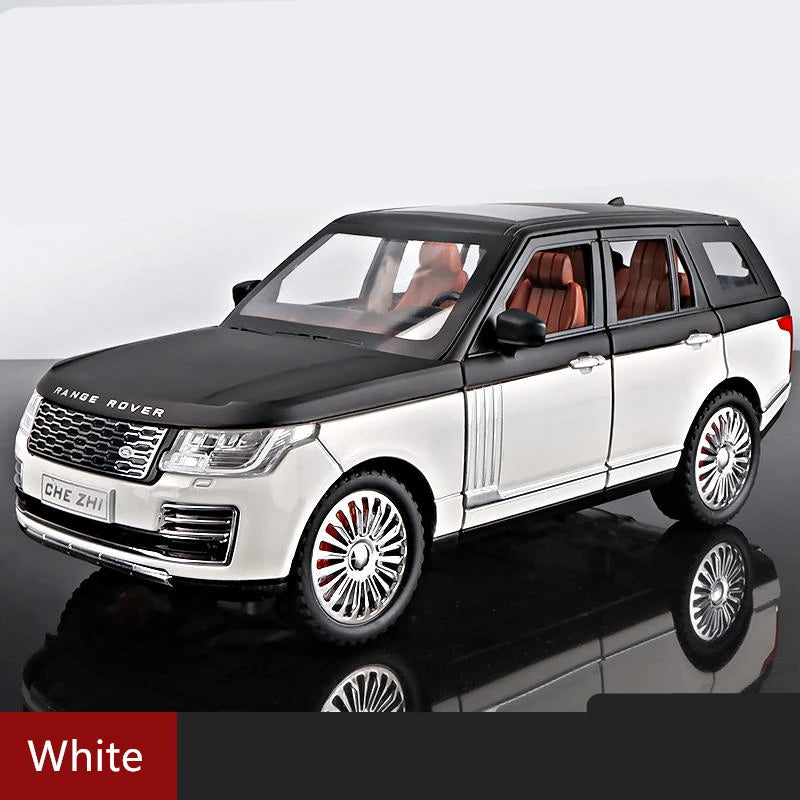 1:24 Range Rover Sports SUV Alloy Car Model Diecast & Toy Off-road Vehicles Metal Car Model Simulation Sound and Light Kids Gift White - IHavePaws