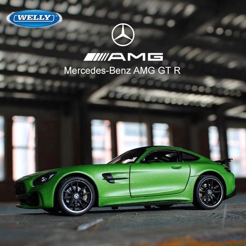 Welly 1:24 Mercedes Benz AMG GT R Alloy Sports Car Model Diecasts Metal Toy Racing Car Vehicles Model Simulation Childrens Gifts - IHavePaws