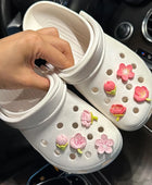 Romantic Cherry Blossom Hole Shoe Charm for Croc DIY Shoes Buckle Decaration for Crocs Charms Clogs Kids Boys Women Girls Gifts G - IHavePaws