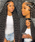 Deep Wave 13x6 Transparent Lace Front Human Hair Wig 13x4 Frontal Wig 26 28 30 32 34 Inch Water Wave Lace Frontal Wigs For Woman