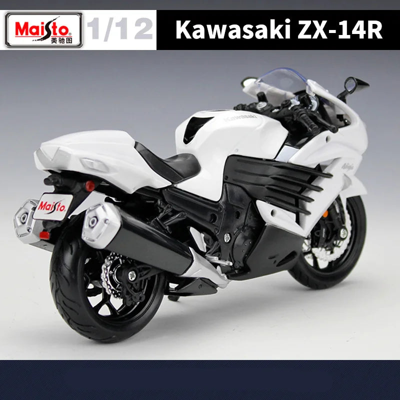 Maisto 1:12 Kawasaki Ninja ZX-14R Alloy Sports Motorcycle Model Diecast Metal Street Race Motorcycle Model Simulation - IHavePaws