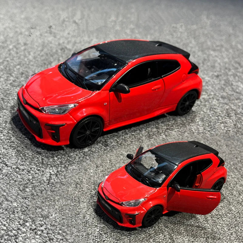 Maisto 1/24 2021 Toyota GR Yaris Alloy Car Model Diecast Metal Toy Car Vehicles Model High Simulation Collection Childrens Gifts Red - IHavePaws