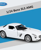 WELLY 1:24 Mercedes Benz SLS AMG Alloy Sports Model Diecasts Metal Racing Car Vehicles Model Simulation Collection Kids Toy Gift White - IHavePaws