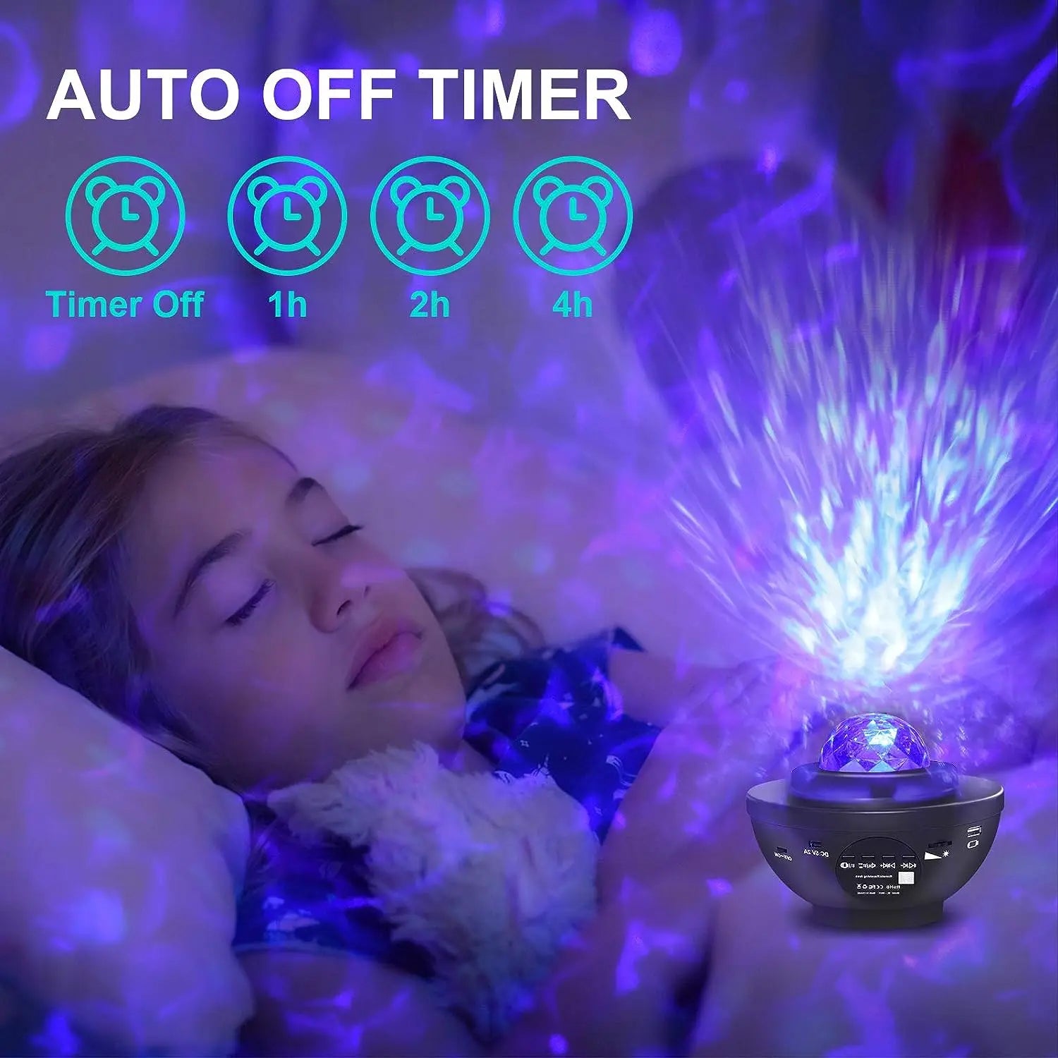 Colorful Starry Projector Galaxy Night Light with Bluetooth Music Player - IHavePaws