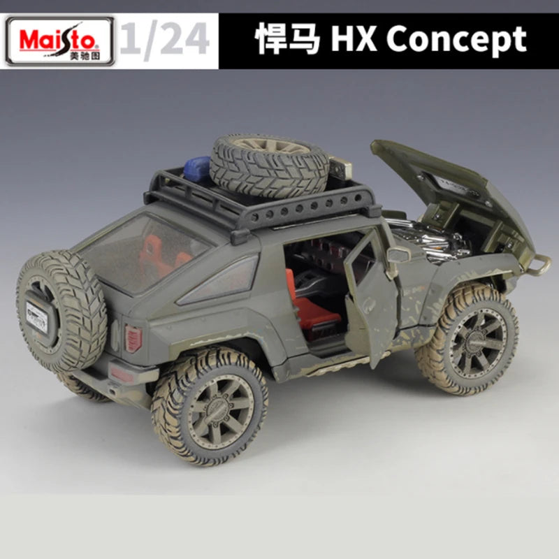 Maisto 1:24 Hummer HX Concept Alloy Car Model Diecast Metal Modified Off-road Vehicles Car Model Simulation Collection Kids Gift