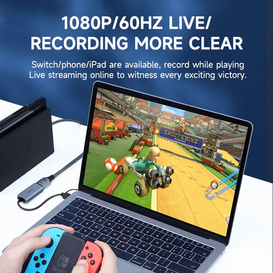 Hagibis USB 3.0 Video Capture Card HDMI-compatible to USB/Type-c Game Grabber Record ms2130 for Switch Xbox PS4/5 Live Broadcast - IHavePaws