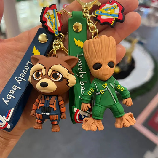 Anime movies Guardians of The Galaxy Figure Pendant Keychain for Women Men Movie Fans Classic Backpack Bag Accessories Gifts - ihavepaws.com