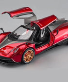 1/24 Pagani Huayra Dinastia Alloy Sports Car Model Diecasts Metal Racing Car Model Simulation Sound and Light Childrens Toy Gift Red - IHavePaws