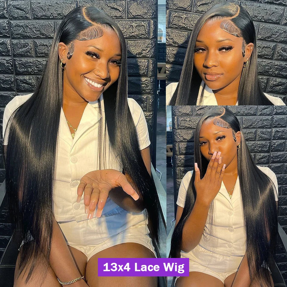 13x4 13x6 Straight Lace Front Wig 26 28 30 32Inch 6x4 5x5 Glueless Lace Wig Human Hair Brazilian Easy Go Human Hair Wigs