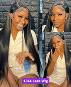 HD 5x5 Glueless Wear and Go Straight 13x6 Lace Front Human Hair Wigs 30 40 Inch 200% Transparent 13x4 Lace Frontal Wigs