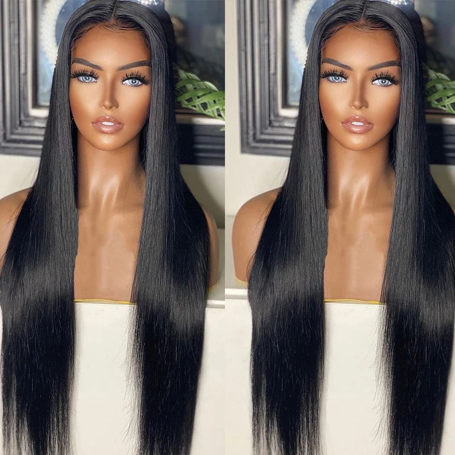 Wear Go Glueless Wig Straight 6x4 5x5 Pre Cut Pre plucked Lace Closure Glueless Wig Human Hair Ready To Wear Pre plucked No Glue