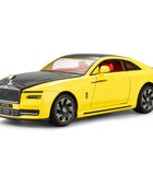 1:24 Rolls Royce Spectre Alloy New Energy Car Model Diecast Metal Luxy Car Charging Vehicle Model Sound and Light Kids Toy Gift Yellow - IHavePaws