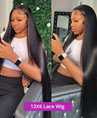 Straight Lace Frontal Human Hair Wigs 13x6 Hd Transparent 180 Density 34 Inch 13x4 Lace Front Wig For Women Brazilian Human Hair