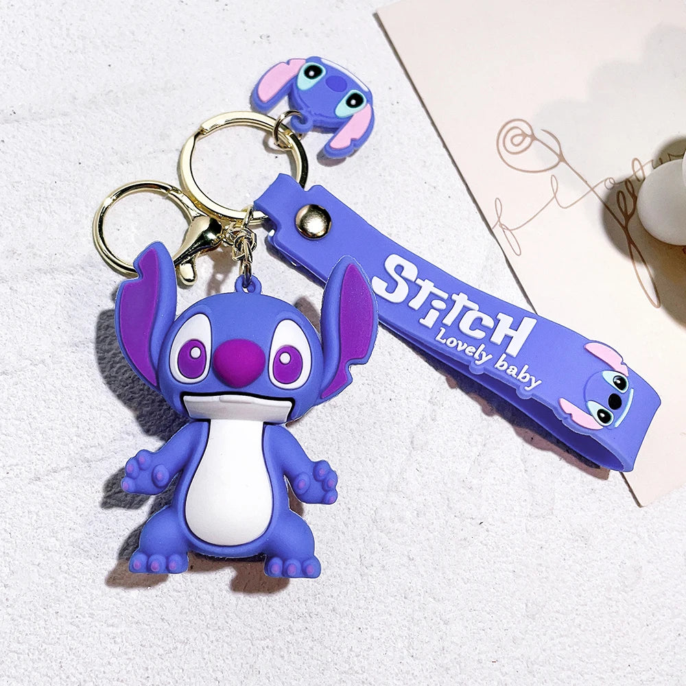 New Anime Disney Keychain Cartoon Mickey Mouse Minnie Lilo & Stitch Cute Doll Keyring Ornament Key Chain Pendant Kids Toys Gifts Style 4 - ihavepaws.com