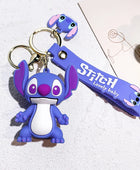 Cartoon Lilo & Stitch Silicone Pendant Keychain for Women Men Fans Lovely Pink Blue Purple Stitch Angel Keyring Gifts SDZ 4 - ihavepaws.com