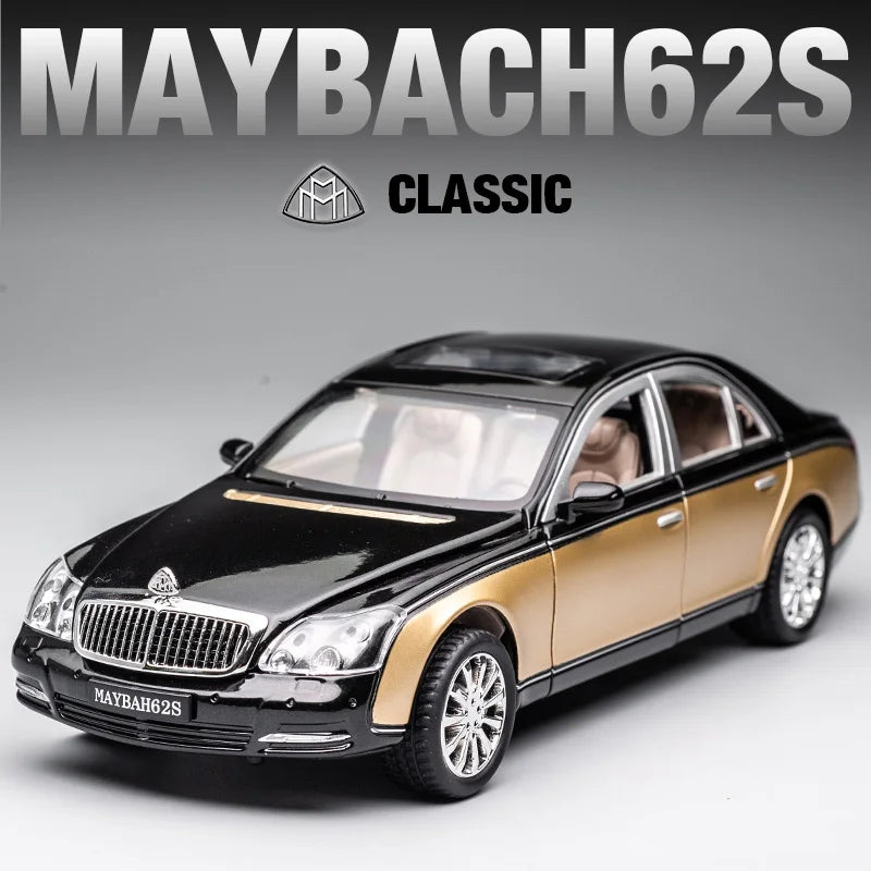 1:24 Maybachs 62s S650 Alloy Luxy Car Model Diecasts & Toy Metal Vehicles Car Model Simulation Collection Sound Light Kids Gifts