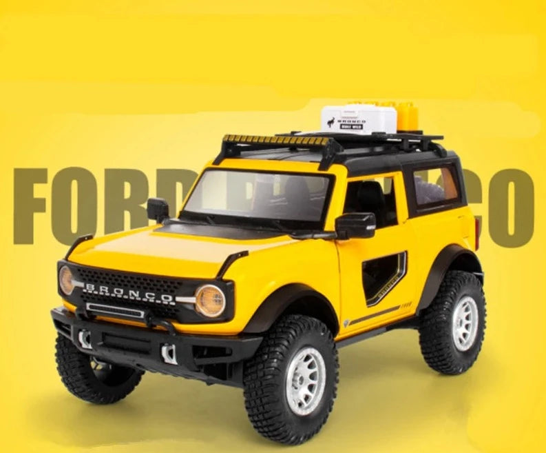 1:24 Ford Bronco Lima SUV Alloy Car Model Diecasts Metal Modified Off-road Vehicles Car Scale Model Yellow - IHavePaws