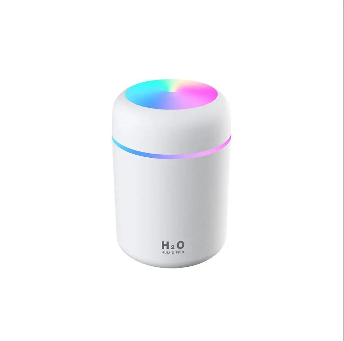 HarmonyMist 300ml Portable USB Ultrasonic Colorful Cup Humidifier White - IHavePaws