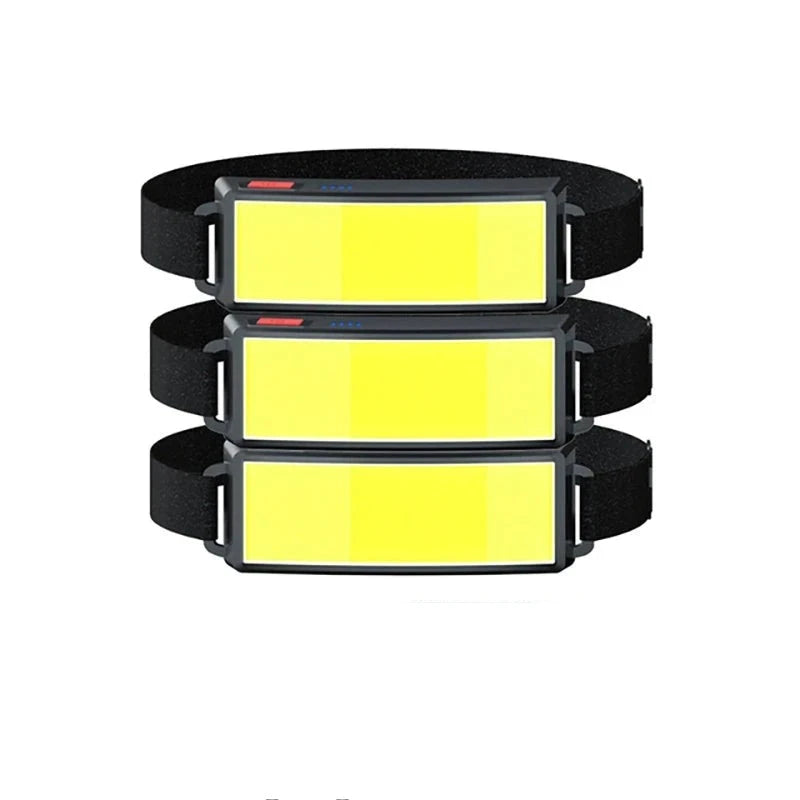 Powerful COB LED Headlamp Type-c Rechargeable Head Flashlight Built-in Battery Outdoor Fishing Camping Lantern Waterproof Torch 3pcs StyleA - IHavePaws