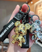 Creative Acrylic Electroplated Violent Bear Keychain Pendant Cartoon Animal Doll Car Key Chain Backpack Pendant Couple Gift - ihavepaws.com