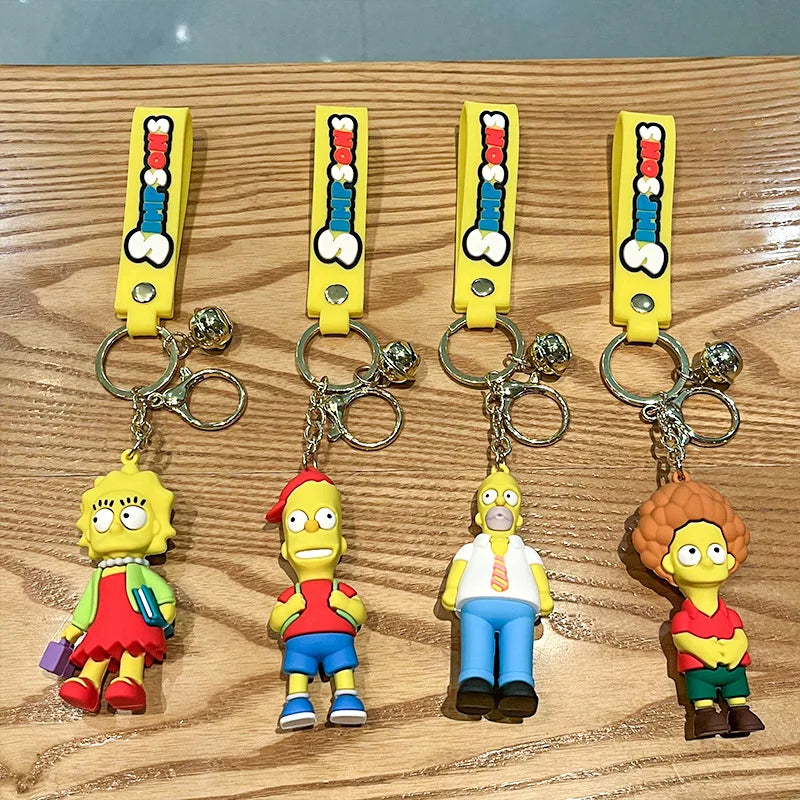 8 Kinds of The Simpsons Keychain Charm Cartoon Anime Handmade Cute Unisex Car Key chain Pendant Luggage Accessories Couple Gift - ihavepaws.com