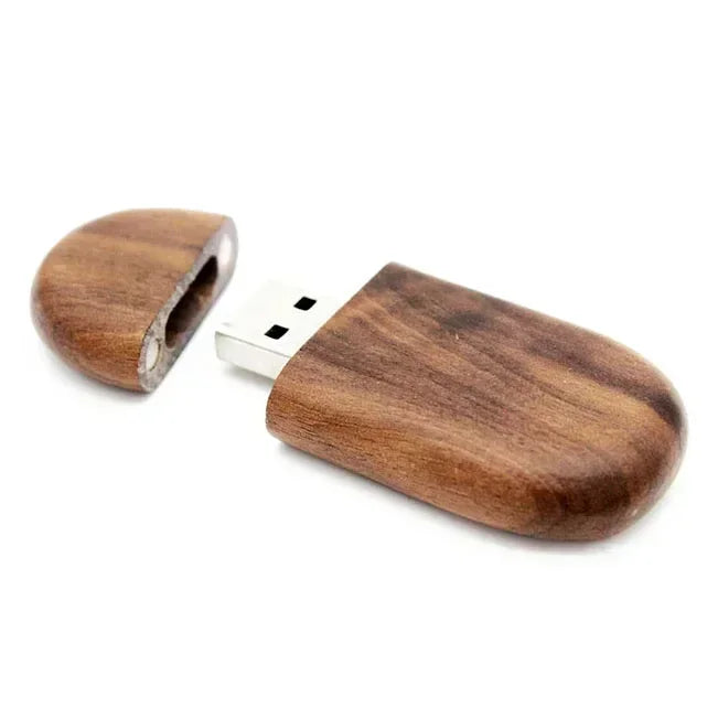 USB Flash Drive 128GB Memory Stick 2.0 Wooden Free Logo Personal Customized Pendrive 4GB 8GB 16GB 32GB 64GB Wedding Gift walnut wood no box / 4GB - IHavePaws