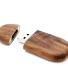 USB Flash Drive 128GB Memory Stick 2.0 Wooden Free Logo Personal Customized Pendrive 4GB 8GB 16GB 32GB 64GB Wedding Gift walnut wood no box / 4GB - IHavePaws