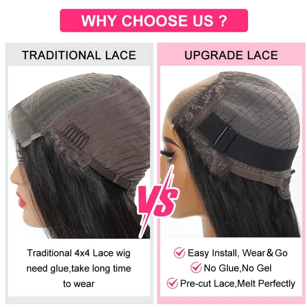 Easy and Go Glueless Wig Body Wave 6x4 5x5 Lace Closure Glueless Wig Human Hair Ready To Wear Pre Cut Pre plucked 13x4 Lace Wigs