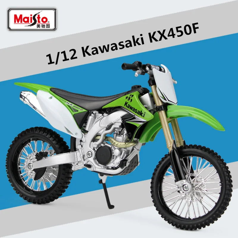 Maisto 1:12 Kawasaki KX450F Alloy Race Motorcycle Model Simulation Metal Street Cross-country Sports Motorcycle Model - IHavePaws