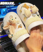 Shoe Charm for Crocs DIY Pins Cartoon Cute Rabbit Flash Drill Decoration Buckle for Croc Charms Set Accessories Kids Girls Gift - IHavePaws