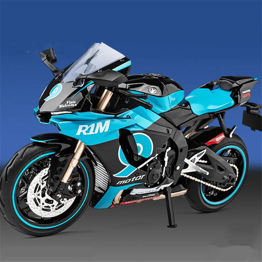 1:12 YZF-R1M Alloy Racing Motorcycle Model Diecast Street Cross-Country Motorcycle Model Simulation - IHavePaws