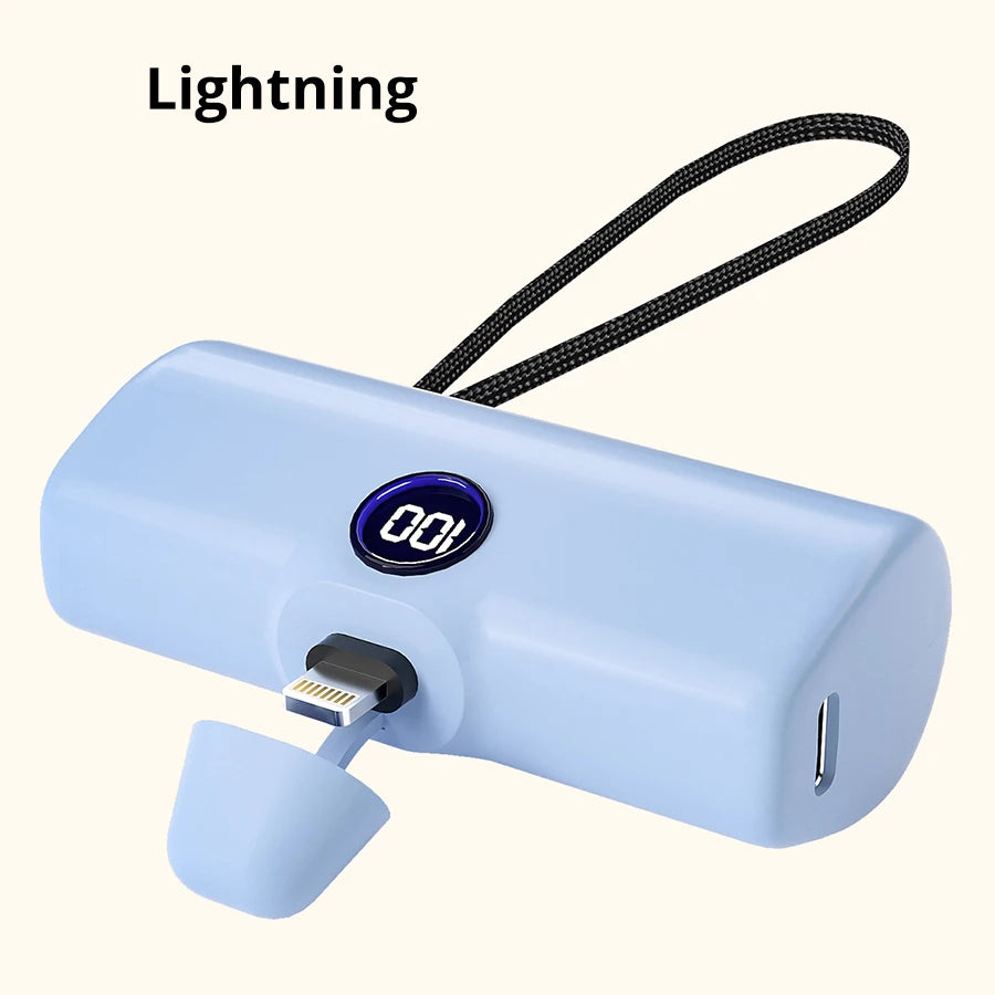 Liboer LM01 Mini Power Bank Blue Lightning / 5000mAh - IHavePaws