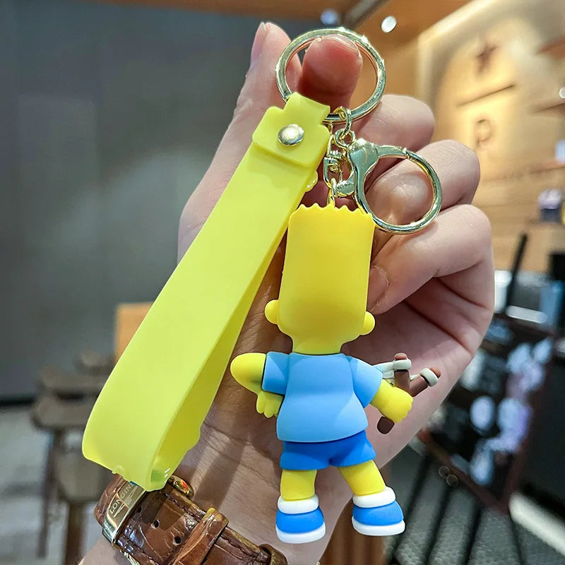 Cartoon Anime Simpson Keychain Pendant Sports Boy PVC Car Key Chain Ring Luggage Accessories Couple Gifts Children's Toys 03 - ihavepaws.com