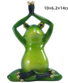 Yoga Frog Statue Resin Figurine Office Home Decoration Desktop Decor Handmade Crafts Sculpture Entrance Wine Cabinet Ornaments Sitting posture - IHavePaws