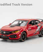 1:32 HONDA CIVIC TYPE-R Alloy Car Model Diecasts & Toy Vehicles Metal Sports Car Model Sound and Light Collection Modified Red - IHavePaws