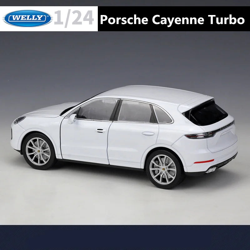 WELLY 1:24 Porsche Cayenne Turbo SUV Alloy Car Model Diecasts Metal Toy Vehicles Car Model Simulation Collection Childrens Gifts - IHavePaws