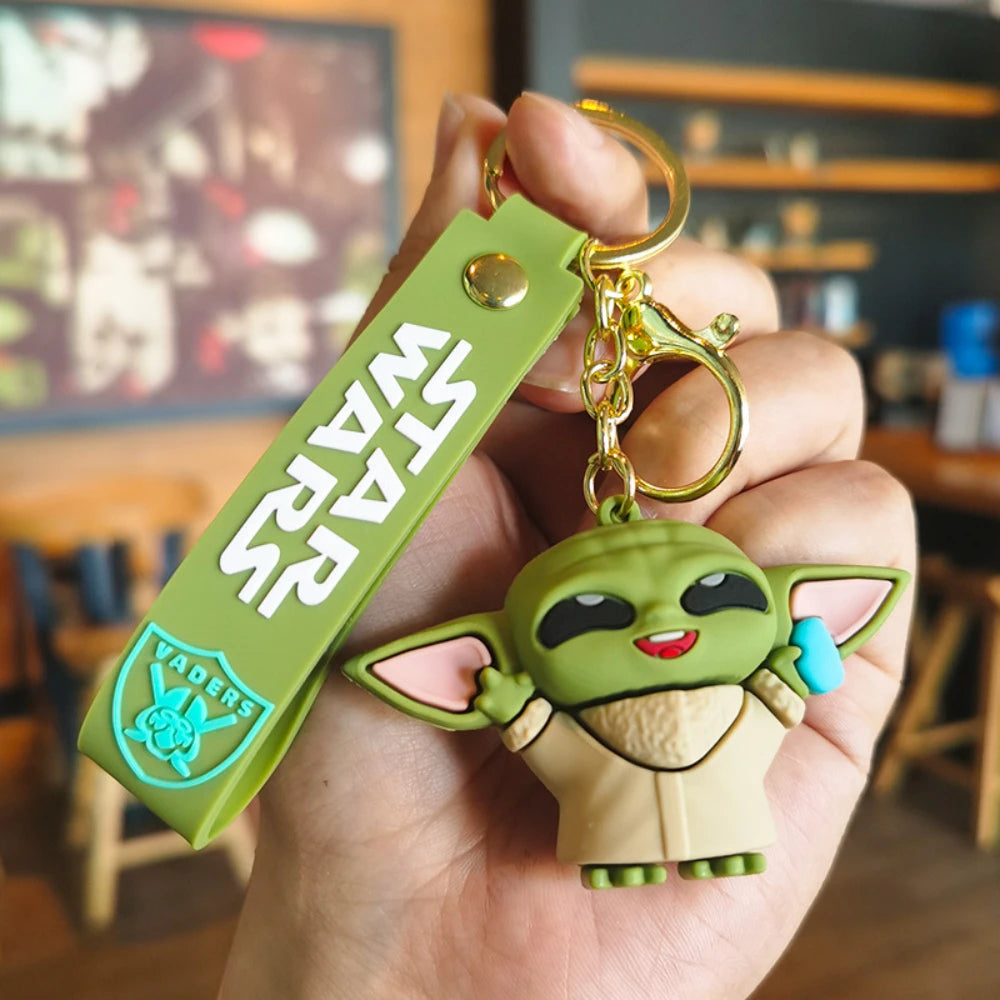 Yoda Baby Bag Pendant Cartoon Key Chain Car Ornament Doll Keychain Doll Gifts Backpack Charms Birthday Gifts Party Favors 2 - ihavepaws.com