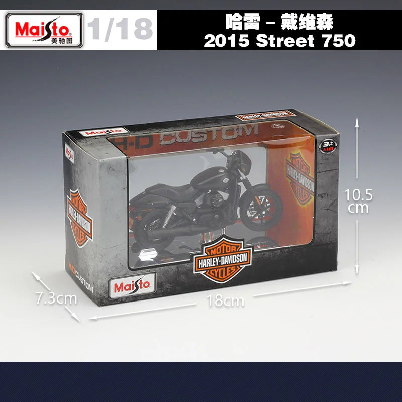Maisto 1:18 Harley 2015 Street 750 Alloy Street Sports Motorcycle Model Simulation Metal Racing Motorcycle Model Kids Toys Gifts